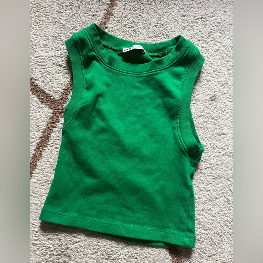 Zara Green Sleeveless Top